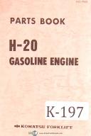 Komatsu-Komatsu Forklift H-20 Gasoline Engine Parts Book Manual Year (1988)-H-20-01